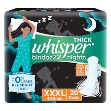 Bindazzz Night Sanitary Pads 20 Thick Pads XXXL upto 0% Leaks Suitable for Flow