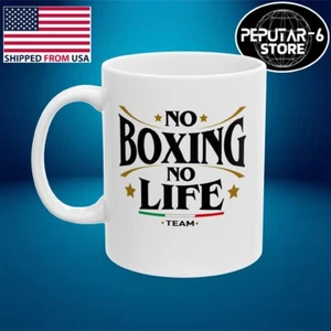 Taza blanca de té café No Boxing No Life Canelo Álvarez Team 11 oz 15 oz - Imagen 1 de 3