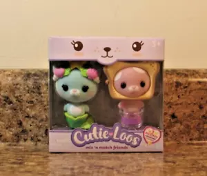 Cutie Loos Mix 'n Match Friends Purr-Maid und PJ 2 beflockte Tiere NEU - Bild 1 von 3