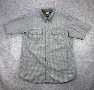 Cabela's Hemd Herren Large Tall blau grau Knopf Ripstop Outdoor Reißverschlusstaschen - Bild 1 von 10