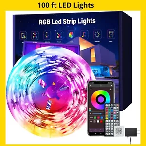 100Ft LED Strip Lights, Smart Light with App Remote Control, RGB LED Lights for - Picture 1 of 6