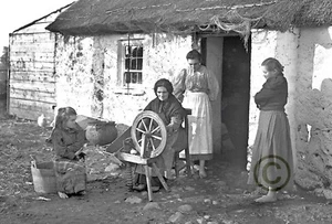 A Loughshore Cottage Maghery Co Armargh Irlanda del Nord © 1900 ristampa 8X11 - Foto 1 di 1