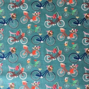 Bicicletas de patchwork de tela 160 cm de ancho 100 % algodón vendidas por 1/2 metro - Imagen 1 de 2