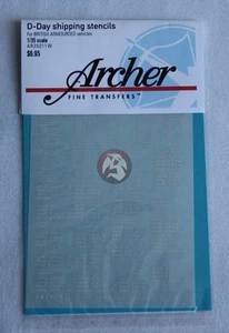 Archer 1/35 British D-Day Shipping Stencils Armoured Vehicles (White) AR35011W - Picture 1 of 1
