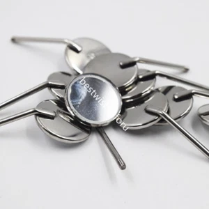 10 Pcs Dental Stainless Steel Mouth Mirrors 4# Odontoscope Plain Surface Reflect - Bild 1 von 12