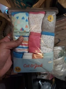 Girls 10pk Cotton Girlshort Cat & Jack Size 8 - Picture 1 of 1