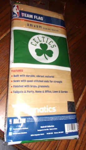 BOSTON CELTICS LOGO 3'X5' TEAM FLAG NEW WINCRAFT Fanatics NBA Cover