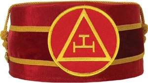Royal Arch Masonic berretto triplo tau rosso - Foto 1 di 2
