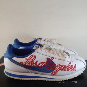 Nike Cortez Basic Leather Los Angeles Dodgers White DA4402-100 Men's Size 11.5 - Picture 1 of 7