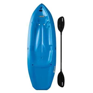 6" Blue Youth Kayak Paddle Sit Swim On Deck Footrest Stable Lightweight Stable - Picture 1 of 11