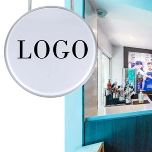 24" LED Double Sided Round Light Box Outdoor Sign Advertising Projecting Lights - Picture 1 of 9
