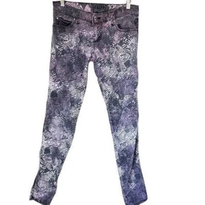 Pantalones de mezclilla ajustados Tripp NYC estampado de serpiente punk rock emo gótico grunge púrpura talla 3 28X31 - Imagen 1 de 8