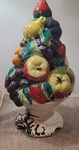 Vtg 1950’s Italian MidCentury handpainted Fruit Topiary Table Centerpiece SIGNED - Picture 1 of 10