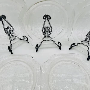 Indiana Glass Dinner Plates Recollection Clear Madrid 10 1/4” Set Of 5 - Picture 1 of 11