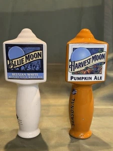 3 Sided Blue Moon Beer Tap Handle 7 Inches Porcelain (choice 1 Of 2) - Picture 1 of 13