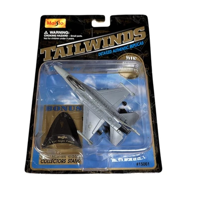 Vintage Maisto Tailwinds F-16C Night Falcon Die-Cast Plane Series IV New #15061 - Image 1 of 4