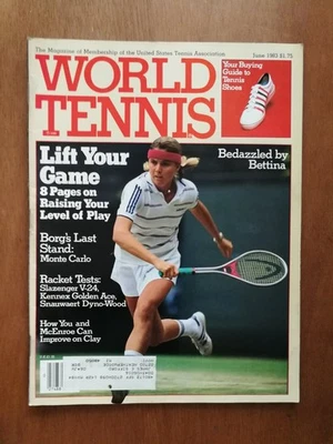 Vintage World Tennis Magazine June 1983 Bettina Bunge - Image 1 of 2