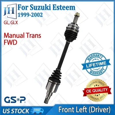 Eje delantero izquierdo OE conductor CV para 1999 00 01 02 Suzuki Esteem tracción delantera manual Foto 1 de 4