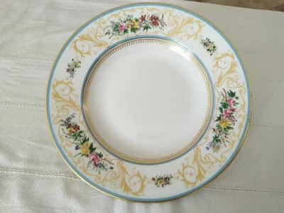 ANCIENNE ASSIETTE PORCELAINE DE LIMOGES FIELD HAVILAND fleurs & or - Photo 1/4