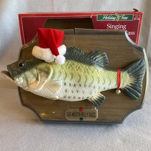 Vintage 1999 Gemmy Big Mouth Billy Bass Sings Jingle Bells & Up on the Housetop - Picture 1 of 13