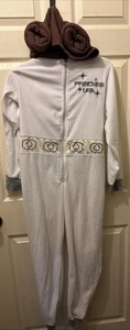 Star Wars Princess Leia Hooded Non Footed Pajamas One Piece XS Costume Zip Suit - Picture 1 of 6