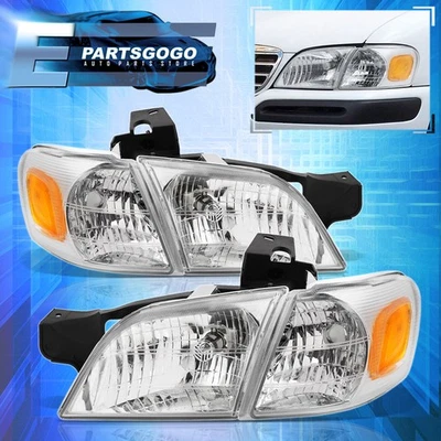 For 97-05 Chevy Venture Chrome Amber Reflector Headlights + Corner Signal Lamps Foto 1 de 4