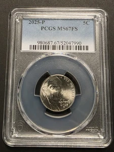 2025 P Jefferson Nickel PCGS MS 67 FS Full Steps TOP POP NONE HIGHER - Picture 1 of 4