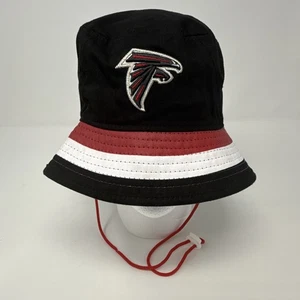 New Without Tags New Era NFL Atlanta Falcons Black Bucket Hat Adjustable Small - Picture 1 of 6