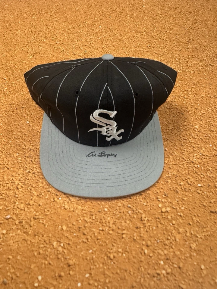 Sombrero de iniciación firmado por Al Lopez de los Medias Blancas de Chicago Jsa automático Foto 1 de 3