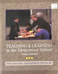 TEACHING & LEARNING in the Elementary School 5th Ed. by J. Jarolimek, C.Foster - Foto 1 di 4