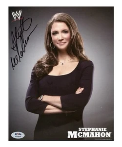 FOTO PROMOCIONAL ORIGINAL FIRMADA POR STEPHANIE MCMAHON DE LA WWE 8X10 CON CERTIFICADO DE AUTENTICIDAD PSA DE 2010 - Imagen 1 de 6