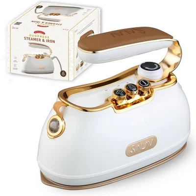 SALAV IS-900 Retro Edition Duopress Steamer and Iron Pearl