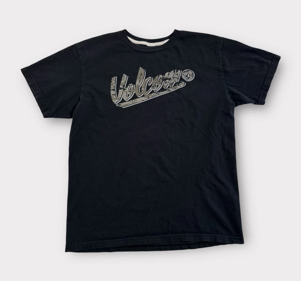 Vintage Volcom T-Shirt Adult Size Large Black Short Sleeve Y2K Skate - Image 1 of 4