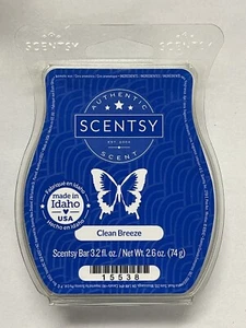 Scentsy Wax Bar “CLEAN BREEZE” 3.2 fl oz RETIRED - Picture 1 of 2