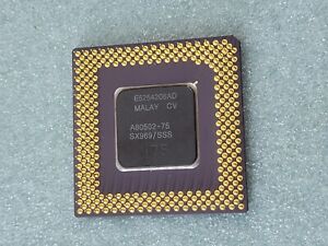 INTEL PENTIUM 75 Mhz SX969 PROCESSOR CPU SOCKET 7 Vintage A80502-75 P75 Gold!!