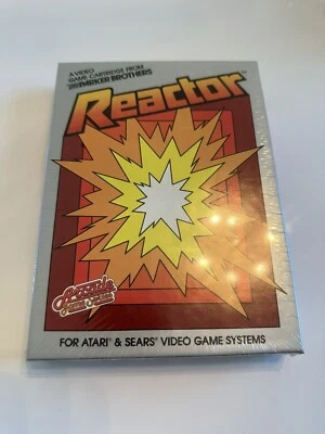 VINTAGE REACTOR for Atari 2600 RARE UPSIDE DOWN BOX BACK - MINT *NEW OLD STOCK - Image 1 of 4