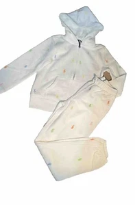 NWT Polo Ralph Lauren Hoodie And Sweatpants Girls AOP SIZE M8-10 - Picture 1 of 2