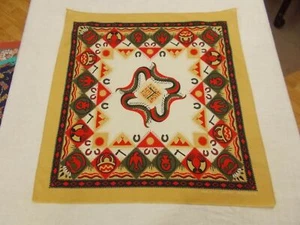 Vintage antik SOUTHWEST AZTEKEN CREME GRÜN Baumwollmischung Biker USA BANDANA Taschentuch 20 - Bild 1 von 1