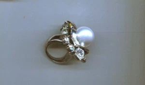 ANILLO DE CRISTAL DE PERLAS FALSAS OSCAR DE LA RENTA - Imagen 1 de 2