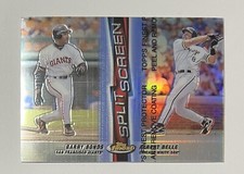 Albert Belle Refractor w/ Barry Bonds 1999 Topps Finest SPLIT SCREEN Card #SS4