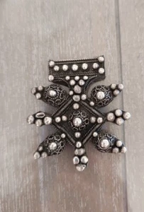 Großer versilberter Kreuzanhänger / Berber / Handarbeit  - Bild 1 von 6