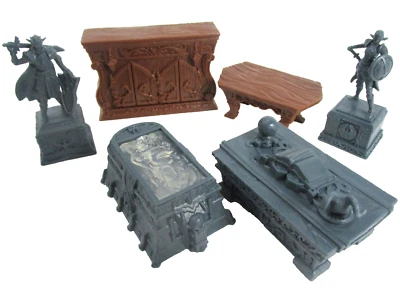 HEROQUEST: Rise Of The Dread Moon 6x MUEBLES Minis ¡NUEVO!! Foto 1 de 4