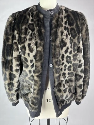 Lilli Ann Cheetah-Print Faux Fur Coat - Size L - Image 1 of 4