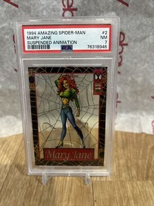 1994 Fleer Marvel Cards The Amazing Spider-Man Mary Jane Parker #2 PSA 7