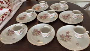 Schumann 16 Pc Set Snack Plate Tea Cup Wild Rose Gold Germany Arzberg Bulgaria - Picture 1 of 22