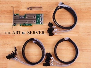 Broadcom LSI 9306-24i 12Gbps SAS-3 HBA P16 IT mode Cable Combo SFF-8654 8i SATA - Picture 1 of 9