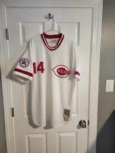100% Authentic Mitchell & Ness 1976 Cincinnati Reds Pete Rose Jersey Sz 48 XL - Picture 1 of 5