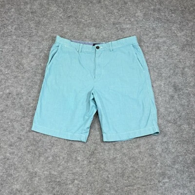 J. Pantalones Cortos Crew Para Hombre 36 Azul Turquesa Micro Pata de Gallo Clásico Ligero Club Foto 1 de 4