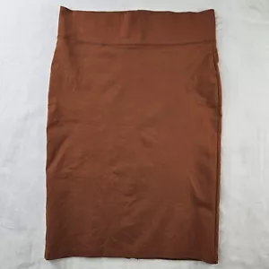 Azy Basic Bleistiftrock Damen Gr. 2XL XXL Braun Gummibund Stretch Freizeit Neu - Bild 1 von 10
