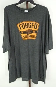 Mens Delta Pro Weight Gray Forged In His Strength Graphic T-Shirt Sz 3XL NWOT - Picture 1 of 3